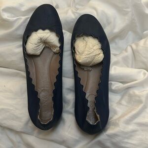 Navy blue Chloé flats